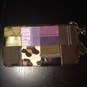 Coach wristlet patchwork